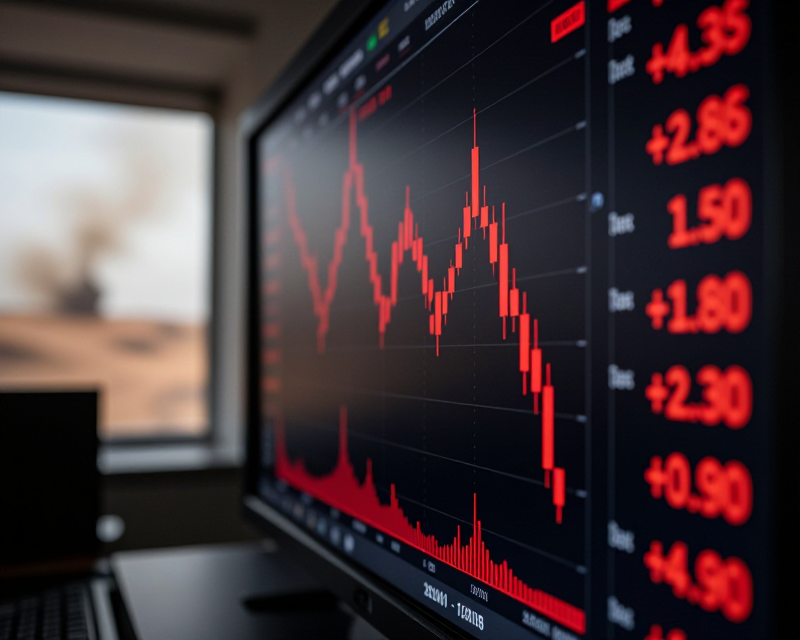 Financial market volatility due to geopolitical tension