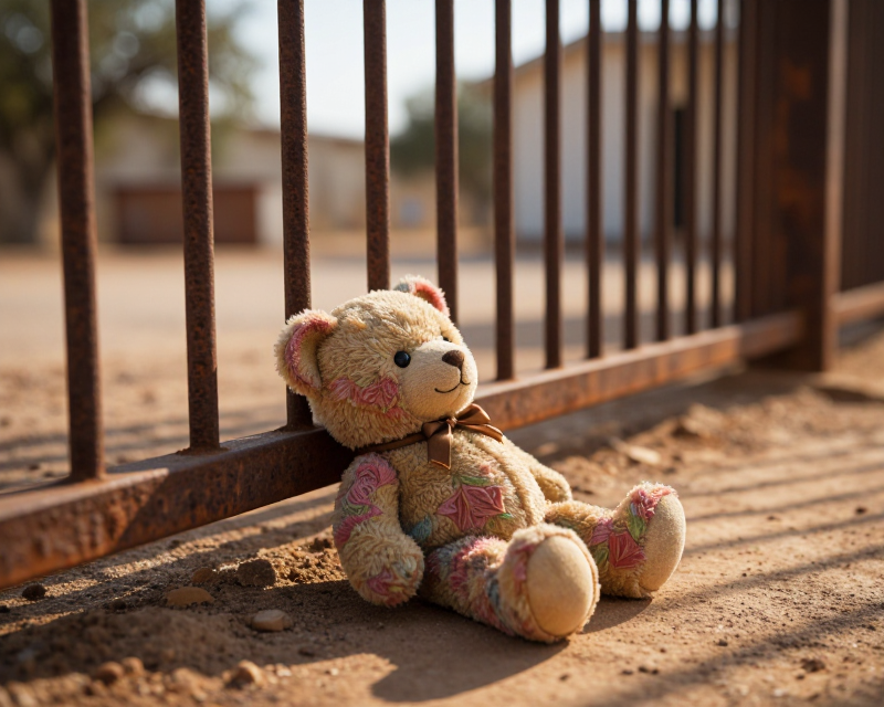 Symbolic image of immigration detention center
