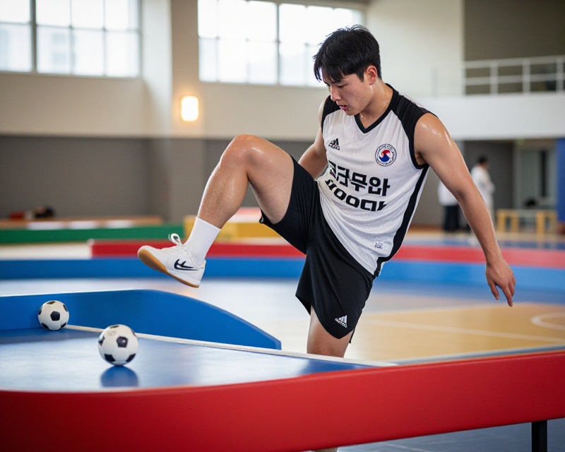 Teqball Action Scene