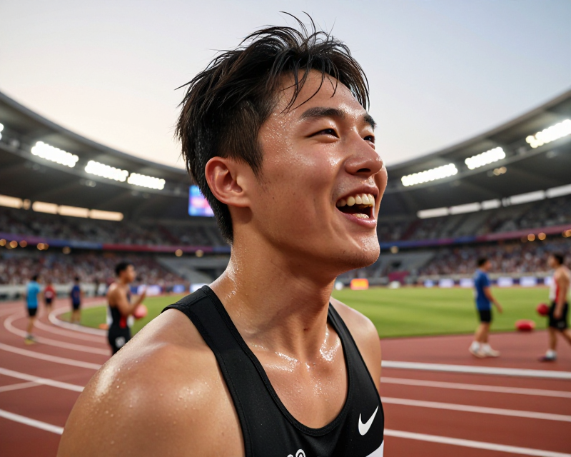 South Korean relay team celebration