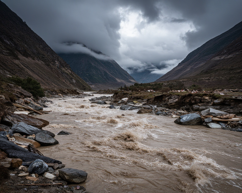 Himalayan Flood Scene