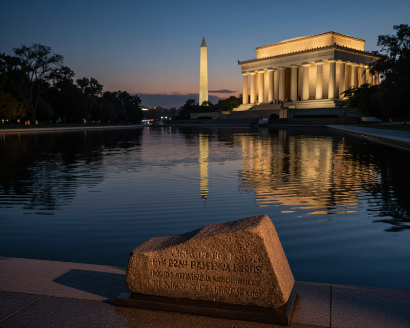 Lincoln Memorial Reflecting Pool at Twilight