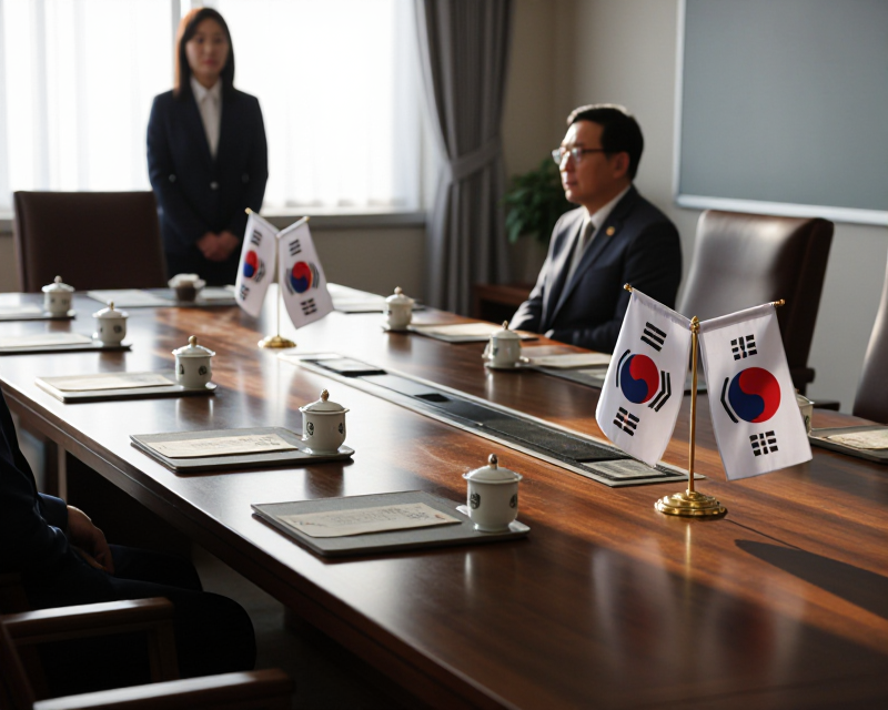 Diplomatic Meeting Atmosphere