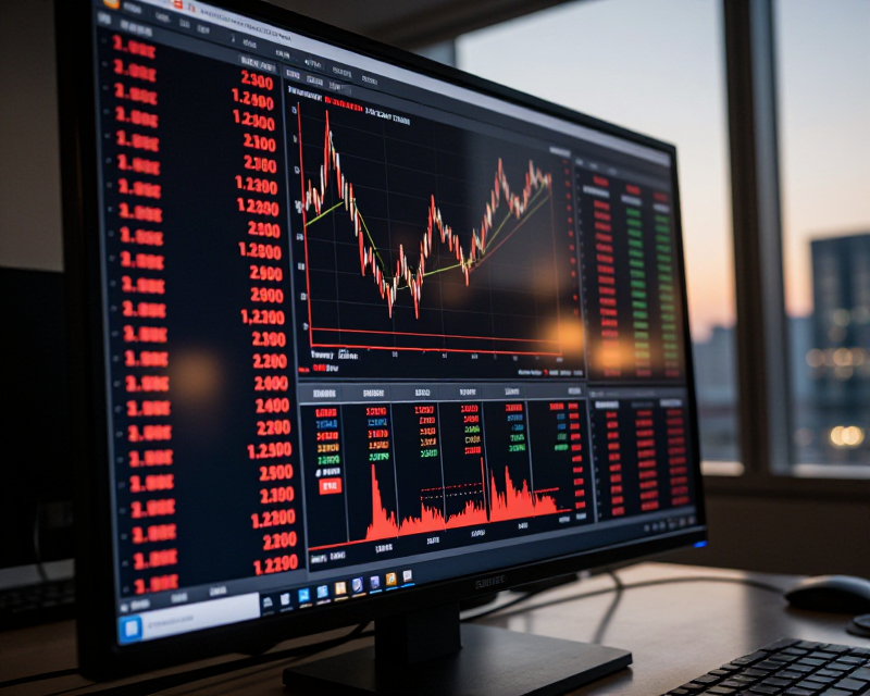 Financial Market Decline Concept